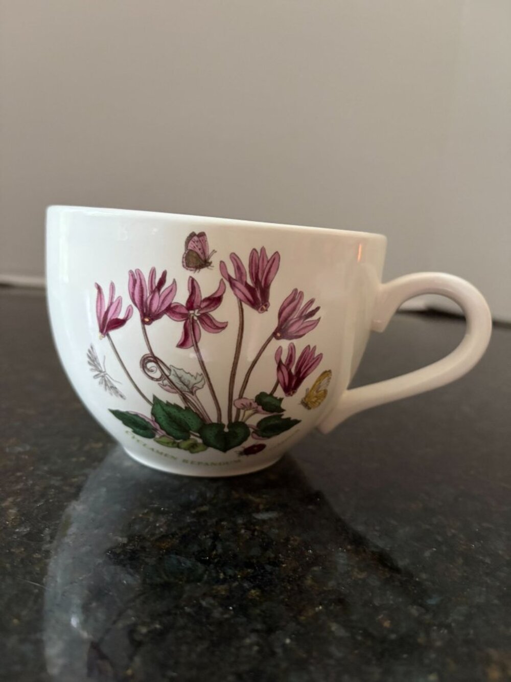 Portmeirion Botanic Garden 5" Wide, Ceramic Cyclamen Jumbo Coffee Cup